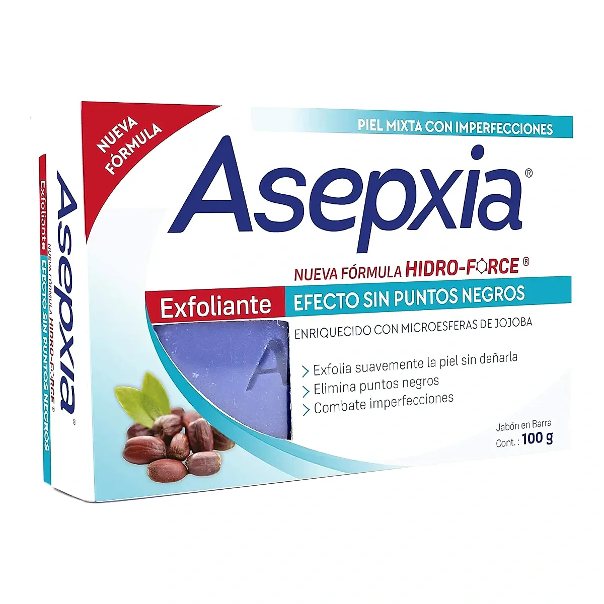 JABON EN BARRA ASEPXIA EXFOLIANTE 100GR